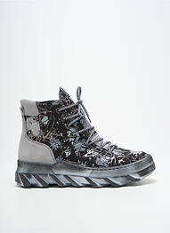 Adidași nubuc toc de 4 la 6 cm gri MACIEJKA OBUWIE femme