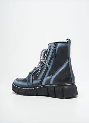 Botine/ghete material neted toc de 4 la 6 cm albastru MACIEJKA OBUWIE femeie