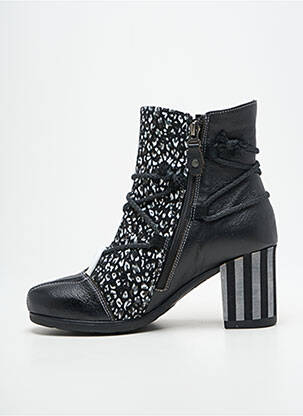 Botine/ghete material neted toc de 7 la 9 cm negru MACIEJKA OBUWIE femeie