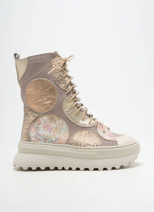 Botine/Ghete bej MACIEJKA OBUWIE femeie