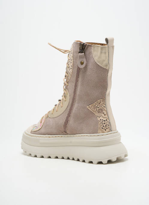 Botine/Ghete bej MACIEJKA OBUWIE femeie