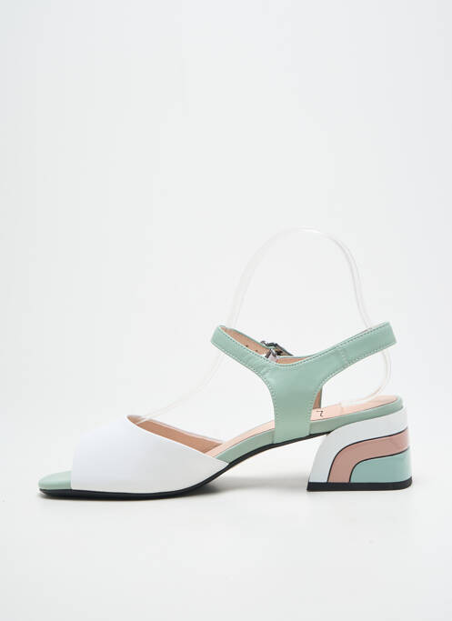 Sandale/Pantofi decupați verde METAMORF'OSE femeie