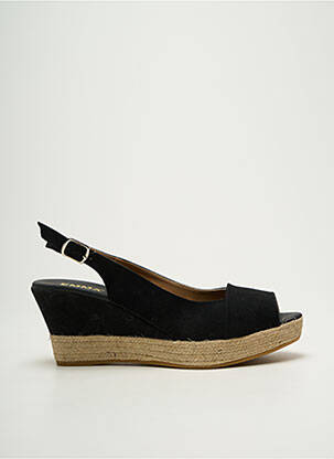 Espadrile închidere cu buclă(e) toc de 7 la 9 cm negru EMMA femeie