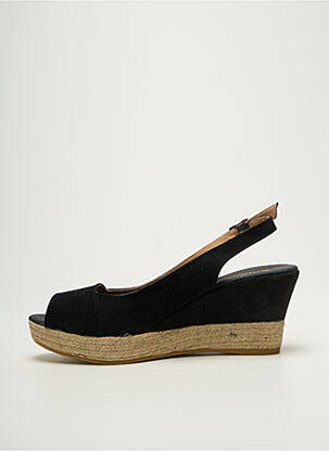 Espadrile închidere cu buclă(e) toc de 7 la 9 cm negru EMMA femeie