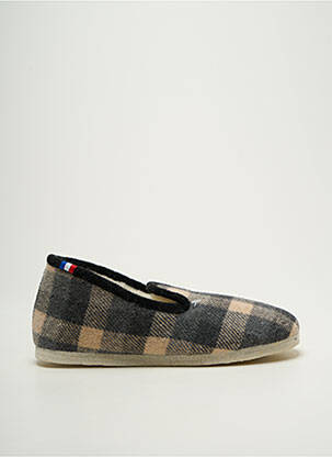 Papuci/pantofi de casă vârf rotund vârf rotund gri QUATUOR unisex