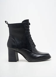 Botine/ghete țesătură satinată toc de 7 la 9 cm negru TAMARIS femme