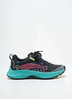 Adidași vârf rotund toc de 4 la 6 cm negru ATOM femeie