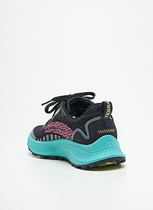Adidași vârf rotund toc de 4 la 6 cm negru ATOM femeie