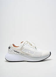 Adidași vârf rotund toc de 4 la 6 cm alb ATOM femme