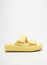 Mulete/saboți țesătură satinată toc de 4 la 6 cm galben TAMARIS femme