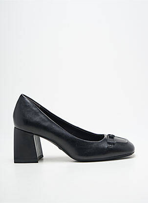 Pantofi cu toc țesătură satinată toc de 7 la 9 cm negru TAMARIS femeie