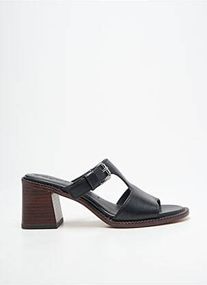 Mulete/saboți țesătură satinată toc de 7 la 9 cm negru TAMARIS femeie