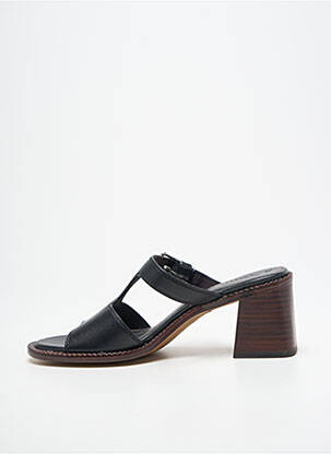 Mulete/saboți țesătură satinată toc de 7 la 9 cm negru TAMARIS femeie