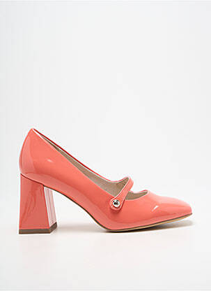 Pantofi cu toc material neted toc de 7 la 9 cm portocalie TAMARIS femeie