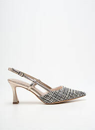 Sandale/pantofi decupați țesătură satinată toc de 7 la 9 cm auriu TAMARIS femme