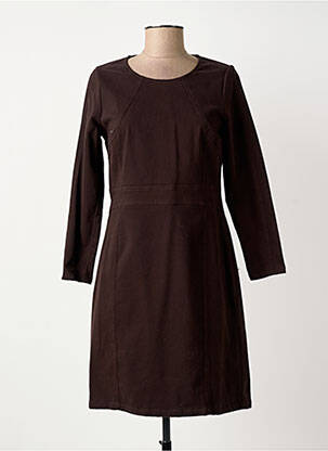 Rochie midi mâneci lungi mâneci lungi maro MERI & ESCA femeie
