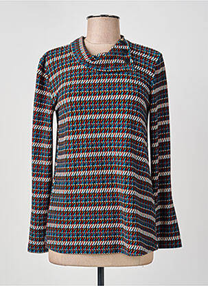 Top țesătură jersey mâneci lungi albastru GUY DUBOUIS femeie
