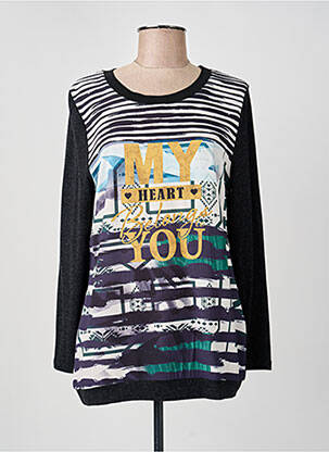 Top elasticitate mâneci lungi negru MERI & ESCA femme