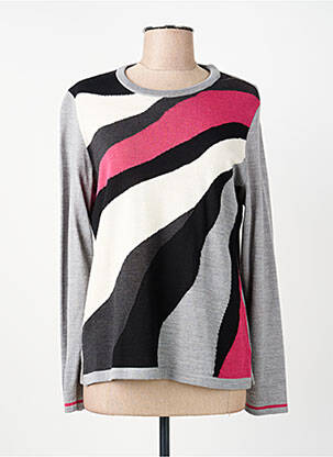 Pulover țesătură melanj mâneci lungi gri GUY DUBOUIS femme