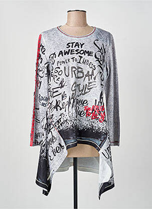 Tunică mâneci lungi gri GUY DUBOUIS femeie