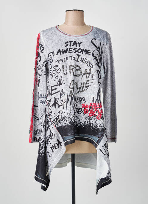 Tunică mâneci lungi gri GUY DUBOUIS femeie