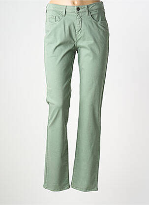 Pantalon slim țesătură poplin mărime normală verde GUY DUBOUIS femeie