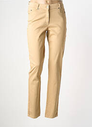 Pantalon slim țesătură poplin mărime normală bej MERI & ESCA femme