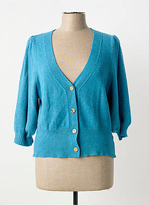 Vestă cu mâneci lungi albastru COULEURS DU TEMPS femeie