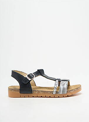 Sandale/pantofi decupați țesătură satinată vârf deschis negru BOPY fată