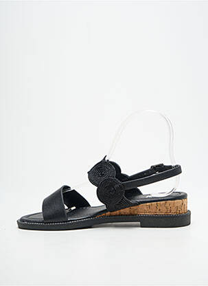 Sandale/pantofi decupați chiquet toc plat până la 3 cm negru ELUE PAR NOUS femeie