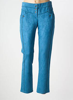 Pantalon slim talie elastică mărime normală albastru GUY DUBOUIS femme