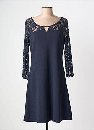 Rochie midi mâneci lungi mâneci lungi albastru GUY DUBOUIS femeie