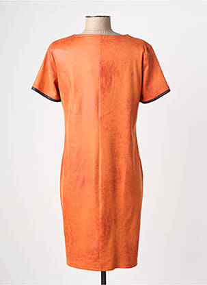 Rochie midi mâneci scurte mâneci scurte portocalie HALOGENE femeie