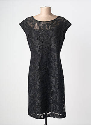 Rochie midi mâneci scurte mâneci scurte negru GUY DUBOUIS femeie