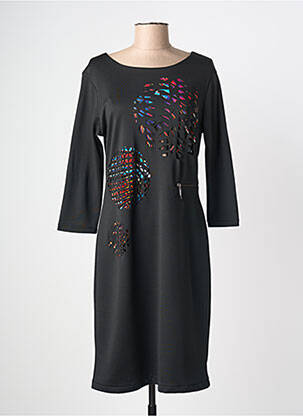 Rochie midi mâneci lungi mâneci lungi negru GUY DUBOUIS femeie