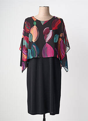 Rochie midi mâneci 3/4 mâneci 3/4 negru GUY DUBOUIS femeie