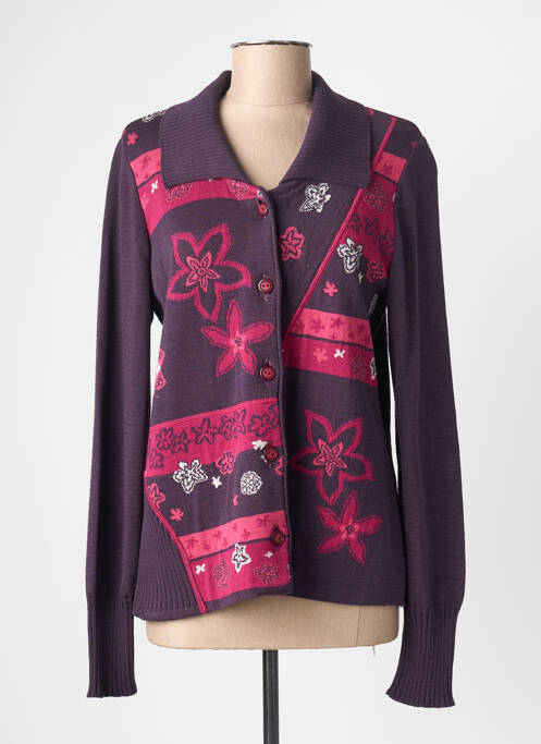 Vestă cu mâneci lungi violet GUY DUBOUIS femeie