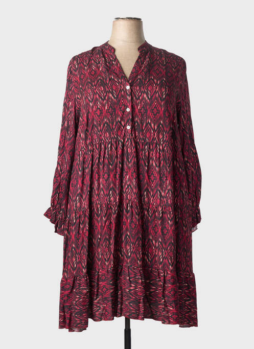 Rochie midi roz COULEURS DU TEMPS femeie