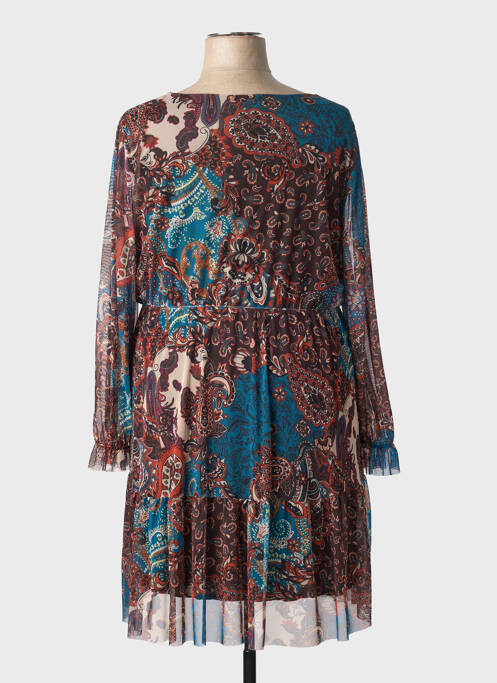 Rochie midi maro COULEURS DU TEMPS femeie