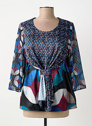 Top imprimeu fantezie mâneci 3/4 albastru MERI & ESCA femme