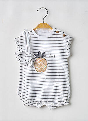 Salopetă scurtă alb MAYORAL fată