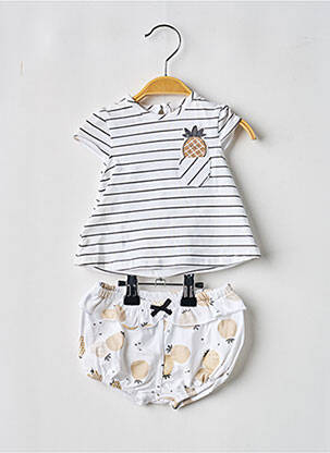 Set pantaloni tip de tricou alb MAYORAL fată