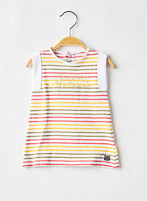 Rochie scurtă alb ELLE EST OU LA MER fată