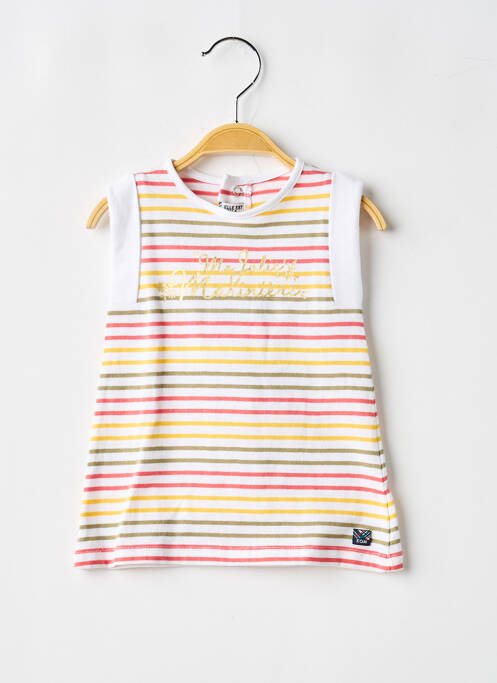 Rochie scurtă alb ELLE EST OU LA MER fată