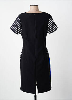 Rochie midi imprimeu fantezie mâneci scurte negru GUY DUBOUIS femeie