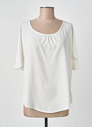 Top mâneci scurte mâneci scurte alb GUY DUBOUIS femme