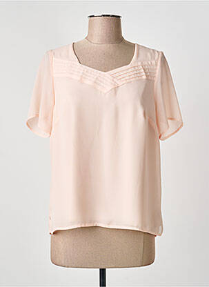 Top croială fluidă mâneci scurte roz deschis GUY DUBOUIS femme