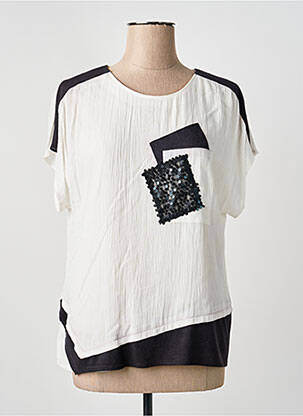 Top mâneci scurte mâneci scurte alb MERI & ESCA femme