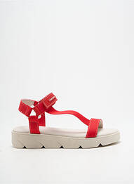 Sandale/pantofi decupați vârf deschis toc plat până la 3 cm roșu TITANITOS femme