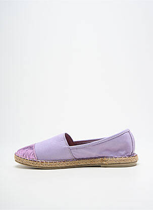 Espadrile țesătură satinată toc plat până la 3 cm violet ELUE PAR NOUS femme